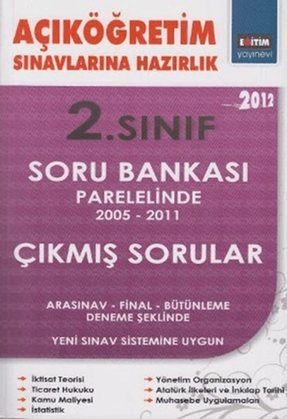 2. Sınıf Açıköğretim Sınavlarına Hazırlık ürün görseli