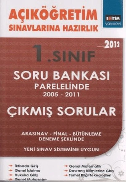 1. Sınıf Açıköğretim Sınavlarına Hazırlık ürün görseli