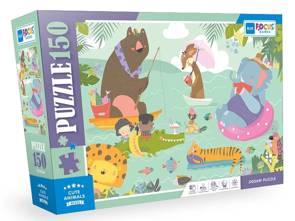 Blue Focus Cute Anımals - 150 Parça ürün görseli