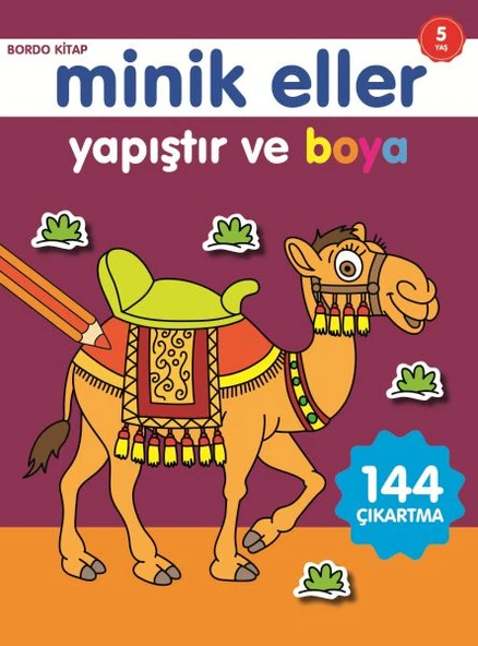 Minik Eller Yapıştır Ve Boya - Bordo Kitap ürün görseli