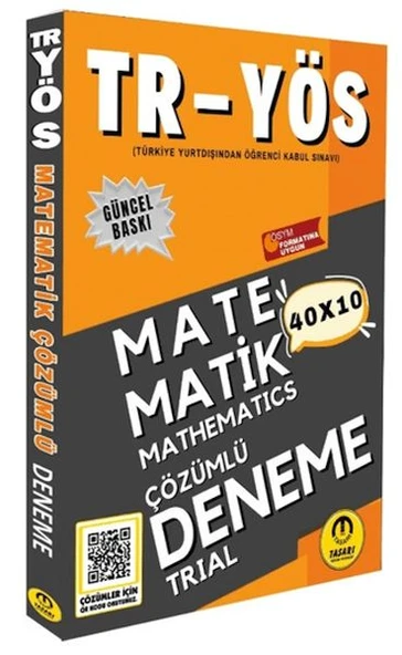 Tasarı 2025 TR YÖS Matematik 40X10 Çözümlü Deneme ürün görseli