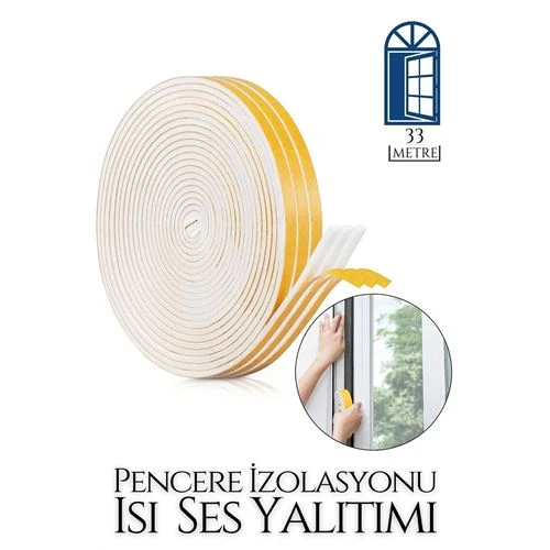 Modacar Pencere Ses Isı Yalıtım Sünger Bant 33 METRE - 1