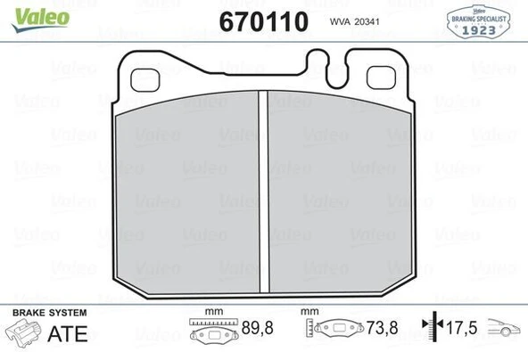 FREN BALATASI ON MINI R50 R52 R53 R55 R56 R57 R59  34116778320 ürün görseli 1