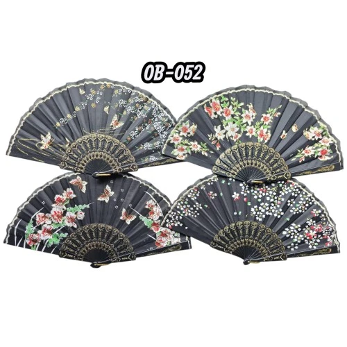 Plastik Kumaş Yelpaze 12'li Karışık