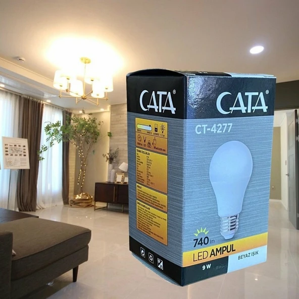 CATA 9W BEYAZ LED AMPUL - Resim 5