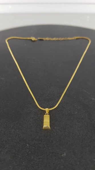 1 gr Minimal Çelik kolye - Resim 3