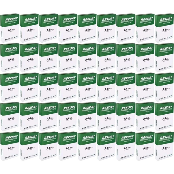 Mopak Rekort A4 80GR/M2 Fotokopi Kağıdı 22500 Adet (45PK*500) - 2