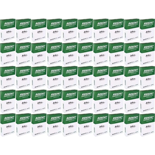 Mopak Rekort A4 80GR/M2 Fotokopi Kağıdı 25000 Adet (50PK*500) - 2