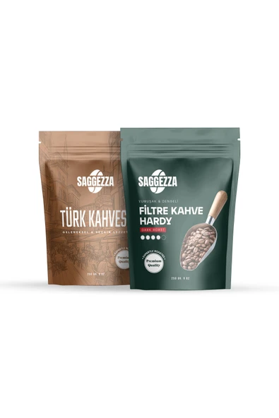 Saggezza Filtre Kahve Hardy 250 gr X Türk Kahvesi 250 gr Tanışma Paketi