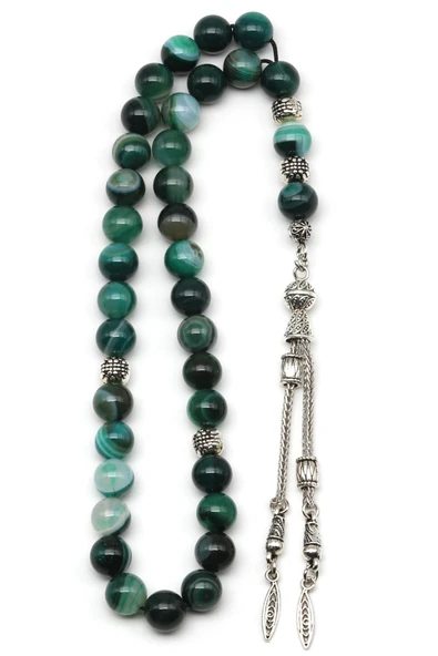 Akik Doğal Taş Tesbih 8 mm Küre Kesim - Resim 2