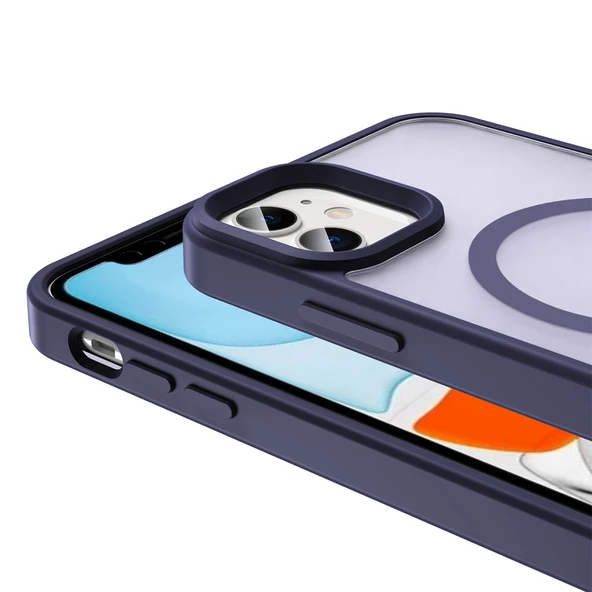 Apple iPhone 11 Kılıf M-safe Şarj Özellikli Mat Arka Yüzey  Sio Kapak - Resim 3