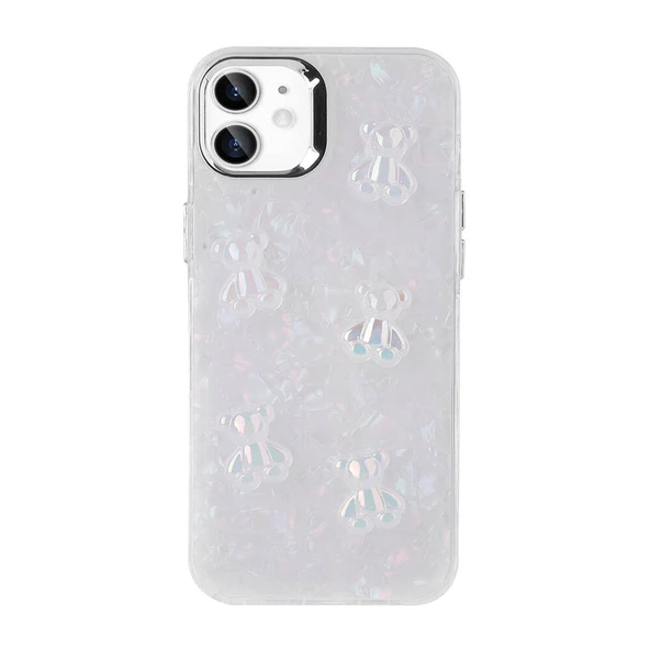 Apple iPhone 11 Kılıf Kabartma Figürlü Parlak  Eralli Silikon Kapak - Resim 4