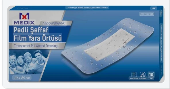 Medix Pedli Şeffaf Film Örtüsü - 1