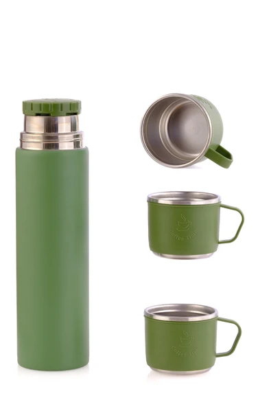 Paslanmaz Çelik 3 Bardaklı Termos 500ml - 6 Saat Sıcak, 12 Saat Soğuk Tutma Özelliği - Resim 3