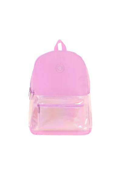 KAUKKO Cube Üç Bölmeli Kız Çocuk Pembe Okul Çantası - K1819 - Resim 2