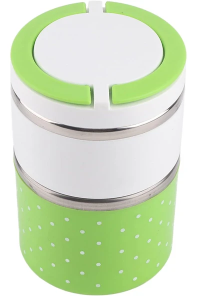 Menba Tutacaklı 2 Katlı Çelik Lüx Yemek Termosu - Resim 2