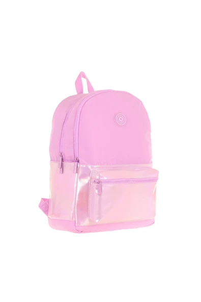 KAUKKO Cube Üç Bölmeli Kız Çocuk Pembe Okul Çantası - K1819 ürün görseli