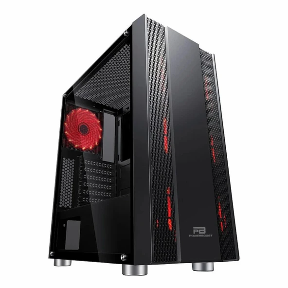 PowerBoost VK-G3403S 650W 80+ USB 3.2 LED ATX Mid Tower Siyah Kasa ürün görseli 1