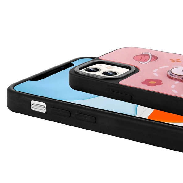 Apple iPhone 11 Kılıf Parlayan Kabartmalı İkonik Figürlü  Amas Silikon Kapak - Resim 4