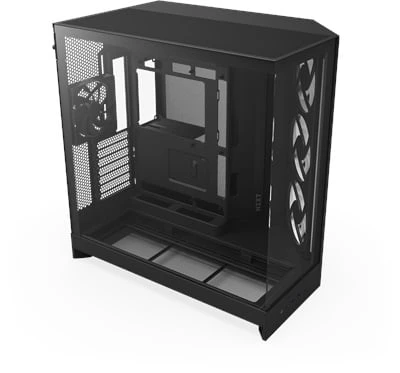 NZXT H9 Flow RGB 2025 CM-H92FB-R1 Dual-Chamber 3 RGB Fanlı ATX Siyah Bilgisayar Kasası - 4