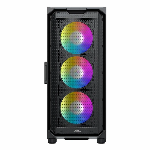PowerBoost VK-K521B 650W 80+ USB 3.2 ARGB ATX Mid Tower Siyah Kasa - Resim 2