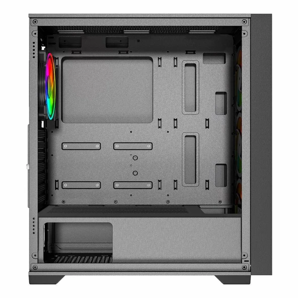 PowerBoost PB-P705B 650W 80+ Bronz USB 3.2 ARGB ATX Mid Tower Siyah Kasa - Resim 4