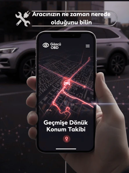 Gözcü Mobil OBD Girişi Araç GPS Takip Cihazı Uyumlu Sistemi Anlık Konum Geçmişe Dönük Konum Takibi Geofence - 4