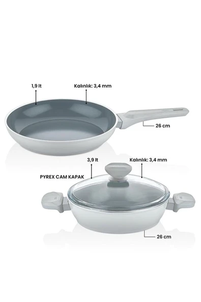 FALEZ LİVA 24 KISA - 24 TAVA SERAMİK SET - Resim 3