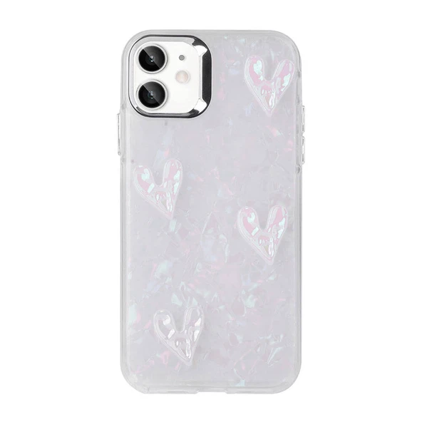 Apple iPhone 11 Kılıf Kabartma Figürlü Parlak  Eralli Silikon Kapak - Resim 6