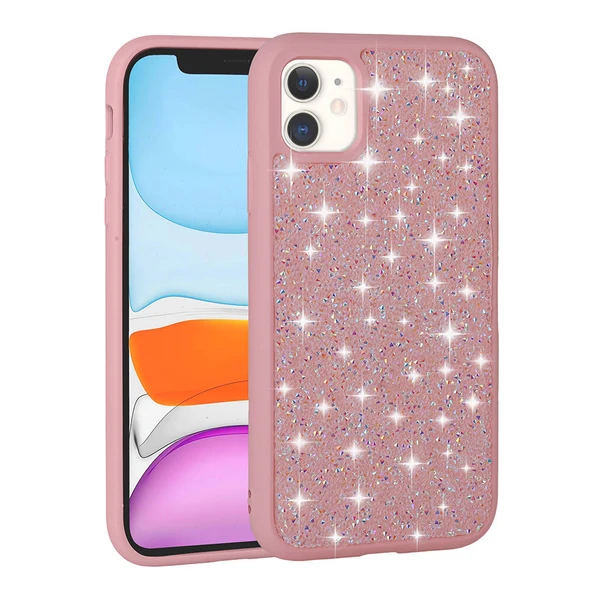 Apple iPhone 11 Kılıf Parlak Taşlı Tasarım  Pırlanta Kapak - Resim 5