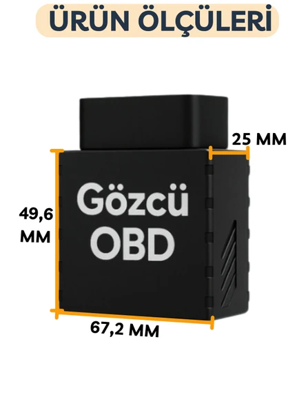 Gözcü Mobil OBD Girişi Araç GPS Takip Cihazı Uyumlu Sistemi Anlık Konum Geçmişe Dönük Konum Takibi Geofence - 7