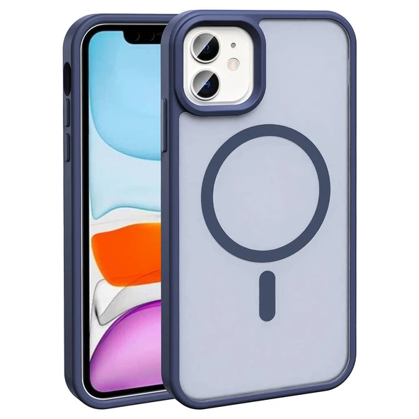 Apple iPhone 11 Kılıf M-safe Şarj Özellikli Mat Arka Yüzey  Sio Kapak ürün görseli