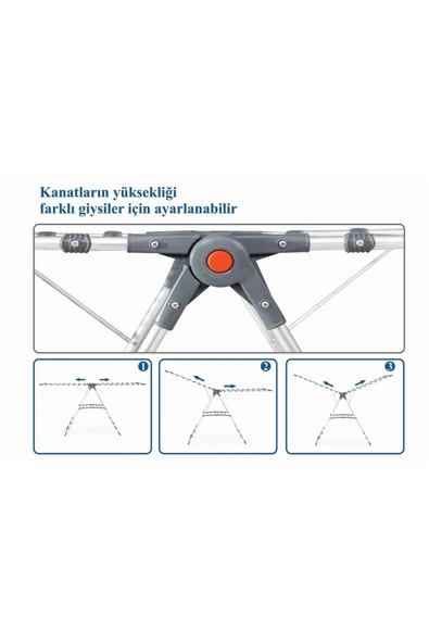 Devecioğlu MM037 Gold Çamaşır Kurutma Askısı - Resim 4