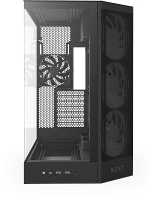 NZXT H9 Flow RGB 2025 CM-H92FB-R1 Dual-Chamber 3 RGB Fanlı ATX Siyah Bilgisayar Kasası - 2