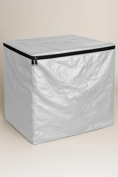 sizenelazım Fermuarlı Beyaz Su Geçirmez Bahçe Mobilyası Ve Balkon Eşya Koruma Brandası 300cm x 200cm - Resim 5