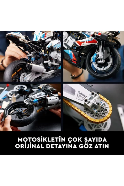® Technic BMW M 1000 RR 42130 Yetişkinler için Şık bir Motosiklet Modeli Yapım Seti (1925P) - 8