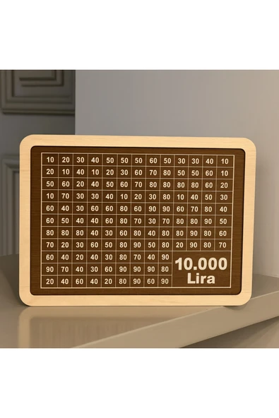 4 Adet 10.000 Tl Kumbara Para Biriktirme Hedef Kutusu - 8