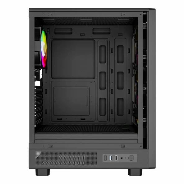 PowerBoost PB-A700B 750W 80+ Bronz USB 3.2 LED ATX Mid Tower Siyah Kasa - Resim 5