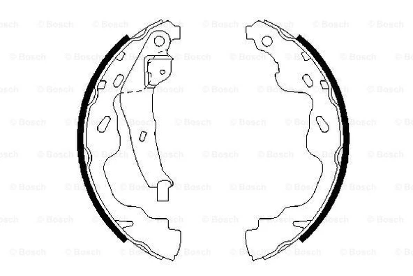 Toyota Arka Fren Balatası Pabuc Toyota Verso 04-09 Yarıs 03-05 Splash 08-> Suzukı Swift III 06-> Citroen C1 - Bosch 0986487665 - Resim 1