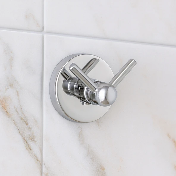 Askılık 2’li KROM Vidalı Paslanmaz Metal Duvar Askılığı Gümüş Renk Banyo Mutfak Havlu Askısı Elbise - 3