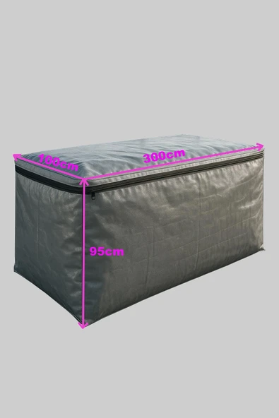 sizenelazım Fermuarlı Sarı Su Geçirmez Bahçe Mobilyası Ve Balkon Eşya Koruma Brandası 100cm x 300cm - Resim 2