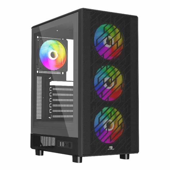 PowerBoost PB-A700B 750W 80+ Bronz USB 3.2 LED ATX Mid Tower Siyah Kasa ürün görseli 1
