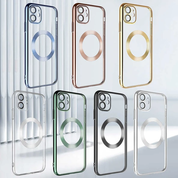 Apple iPhone 11 Kılıf Wireless Şarj Özellikli Sert PC  Riksos M-safe Kapak - Resim 3