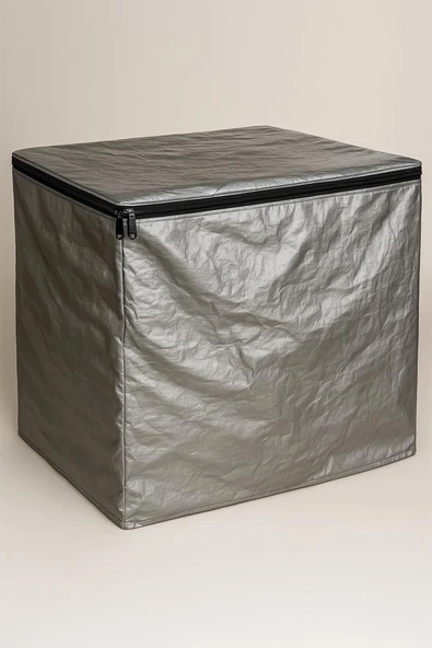 sizenelazım Fermuarlı Gri Su Geçirmez Bahçe Mobilyası Ve Balkon Eşya Koruma Brandası 300cm x 150cm - Resim 5