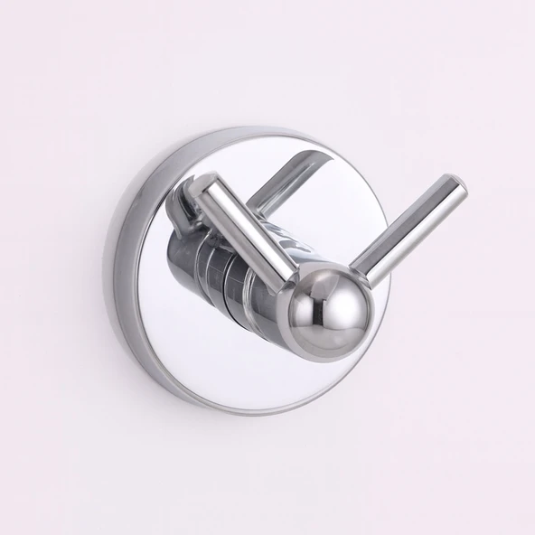 Askılık 2’li KROM Vidalı Paslanmaz Metal Duvar Askılığı Gümüş Renk Banyo Mutfak Havlu Askısı Elbise