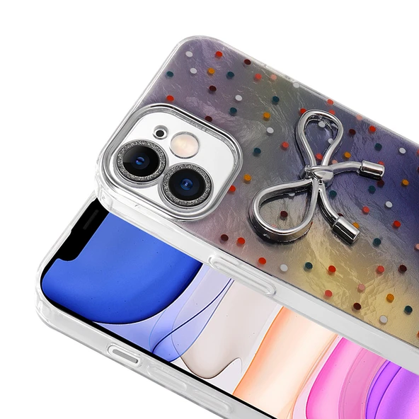 Apple iPhone 11 Kılıf Kamera Korumalı Figürlü  Ponti Silikon Kapak - Resim 6