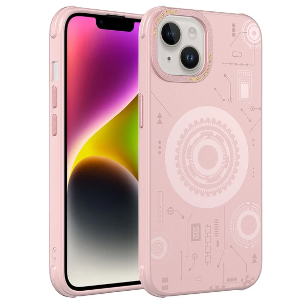 Apple iPhone 13 Kılıf  Wireless Şarj Özellikli Desenli Hot Kapak ürün görseli