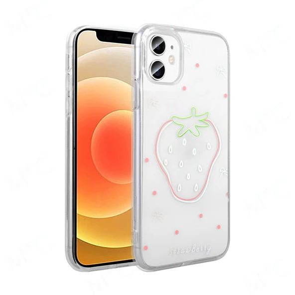 Apple iPhone 11 Kılıf Şeffaf Figürlü  Folk Sert Kapak ürün görseli