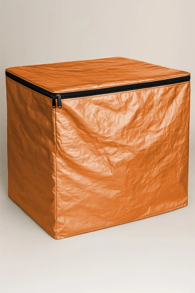 sizenelazım Fermuarlı Turuncu Su Geçirmez Bahçe Mobilyası Ve Balkon Eşya Koruma Brandası 100cm x 400cm - Resim 5