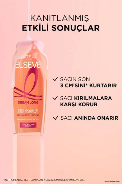 Elseve Dream Long Kırık Uç Onarıcı Bakım Şampuanı 300 ml - 4